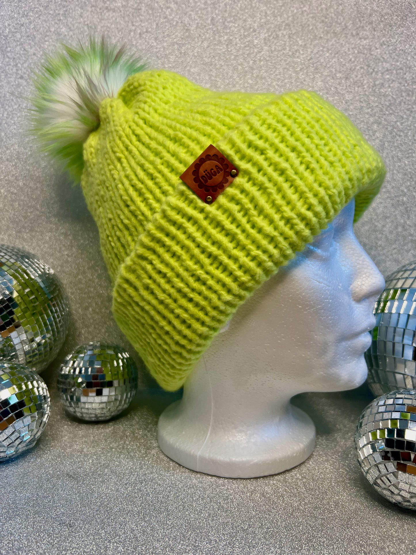 Fuzzy Lime Dream Toque